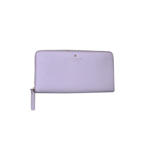 Kate Spade Staci Large Zip Around Continental Wallet Lilac Moon Saffiano Leather - Picture 1 of 4